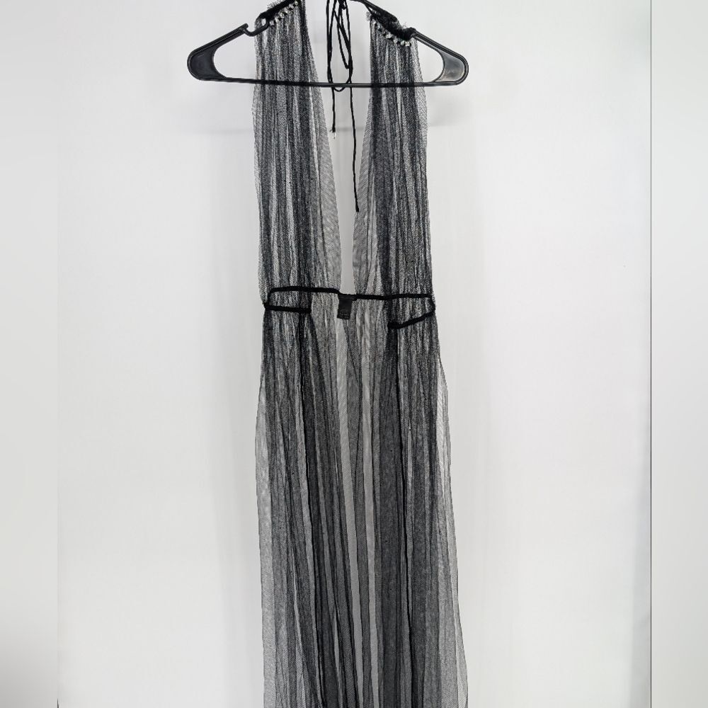 Elegant Black Sheer Gown